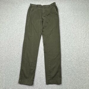 Brooks Brothers Red Fleece Chino Pants Mens 30x32 Green Slim Stretch Preppy